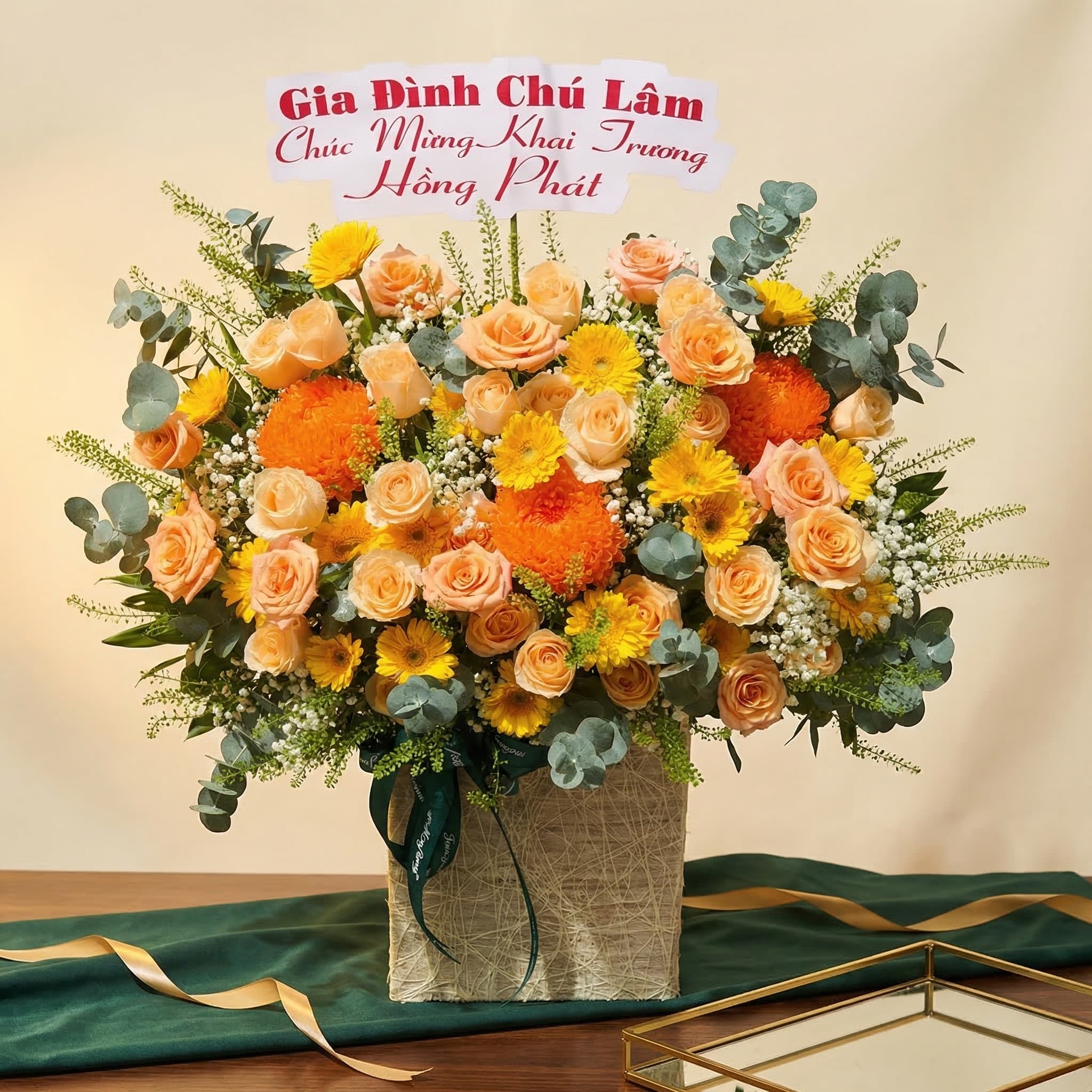 Congratulatory Flower Basket