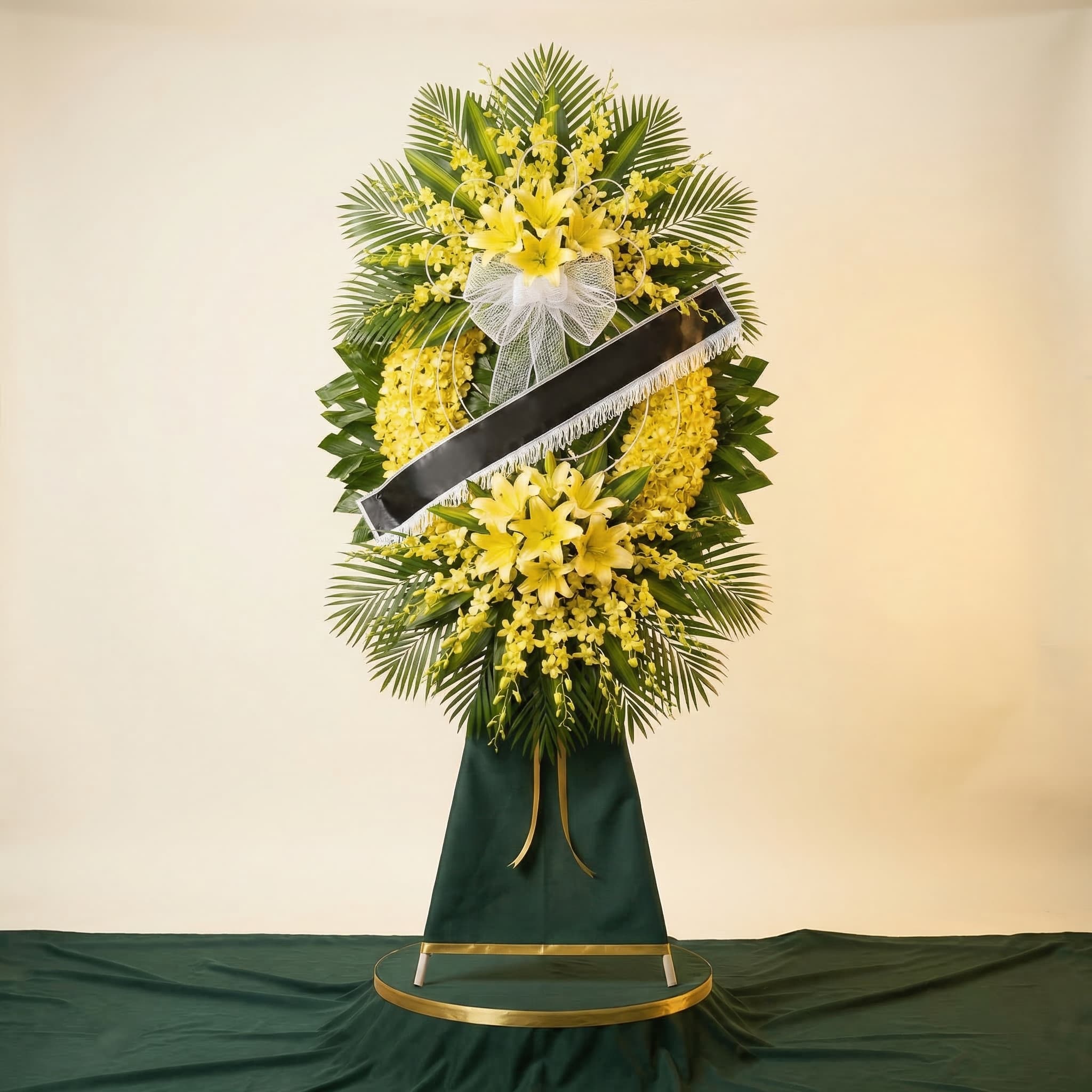 Lily & Orchid Sympathy Wreath